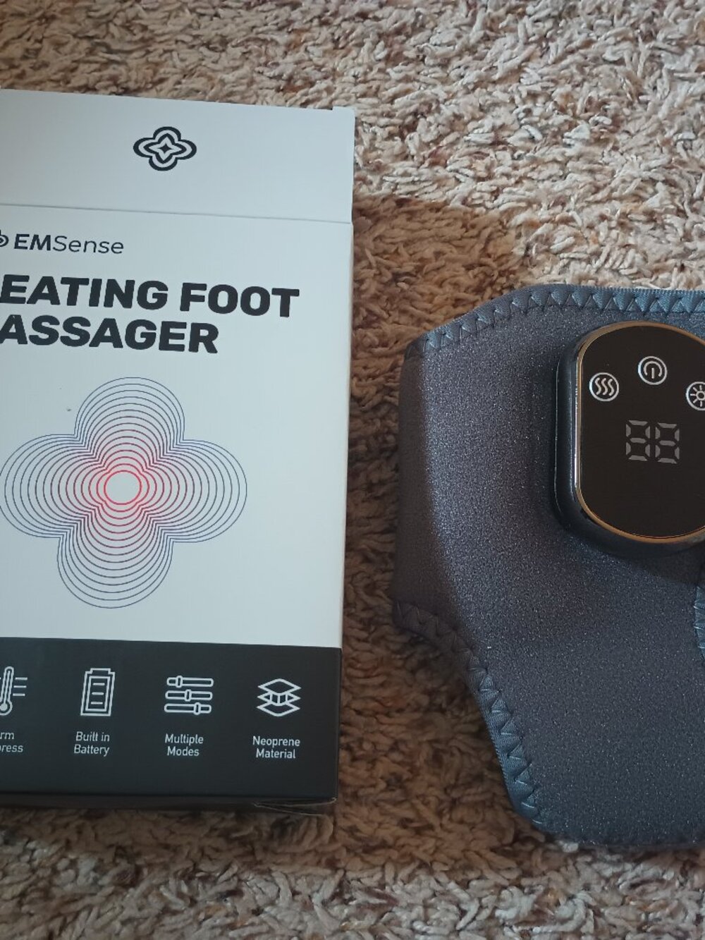NEW EMSense Heating Foot Massager with Vibration and Compress